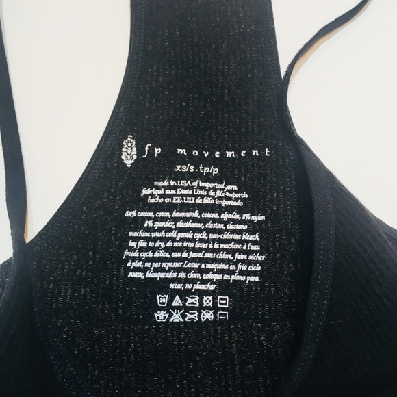 🆕Free People Black Ribbed Racer Tank - Picture 6 of 8